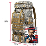 Rilibegan 70L Tactical Hiking Backpack – Camouflage, Waterproof thumbnail 3