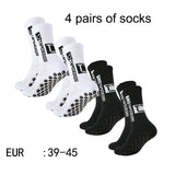 4 Pairs Mid-Tube Non-Slip Football Socks – Breathable & Durable Sports Training Socks (Unisex) thumbnail 9