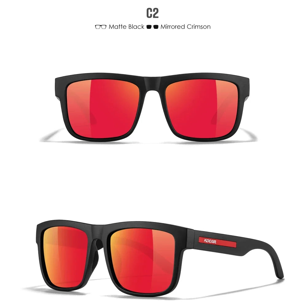 KDEAM Polarized Sunglasses – White Frame UV400 Protection