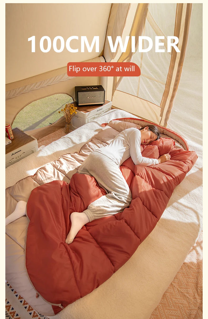 BISINNA 3-Season Large Camping Sleeping Bag – Lightweight, Expanded Design for Adults (Multiple Weights)