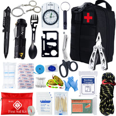 Professional Survival First Aid Kit – 24-in-1 Emergency Gear with Molle Bag | Camping, Hiking, Outdoor Rescue IFAK