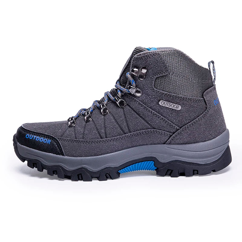 Men’s Waterproof High-Top Hiking & Climbing Shoes – Anti-Slip, Breathable Outdoor Footwear