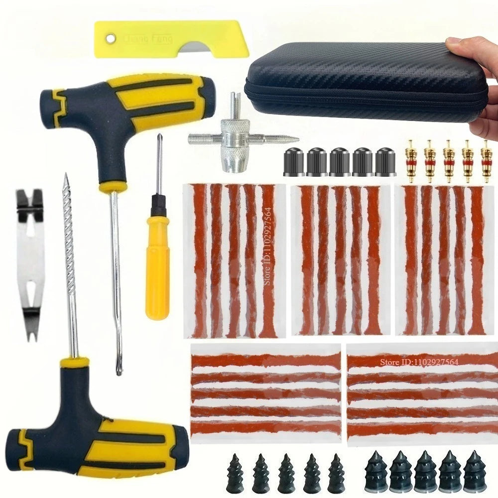 ZFOUEK Tire Repair Kit – Emergency Puncture Plug Tool Set for Car, SUV & Motorcycle Tires (23PCS / 42PCS)