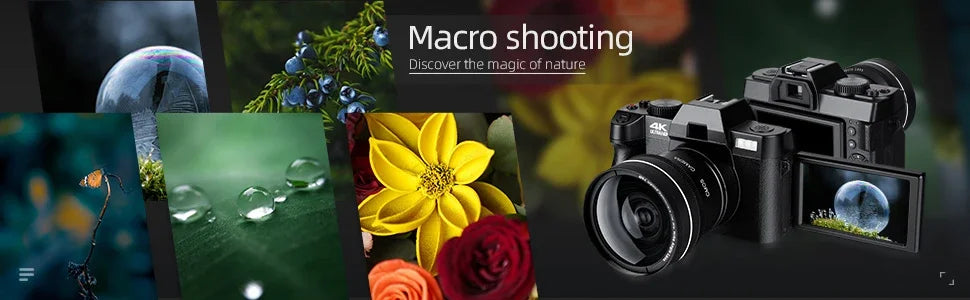 G-Anica 4K Compact Digital Camera – 48MP Vlogging Camera with Flip Screen, Wide-Angle & Macro Lens, WiFi, PC Webcam Mode