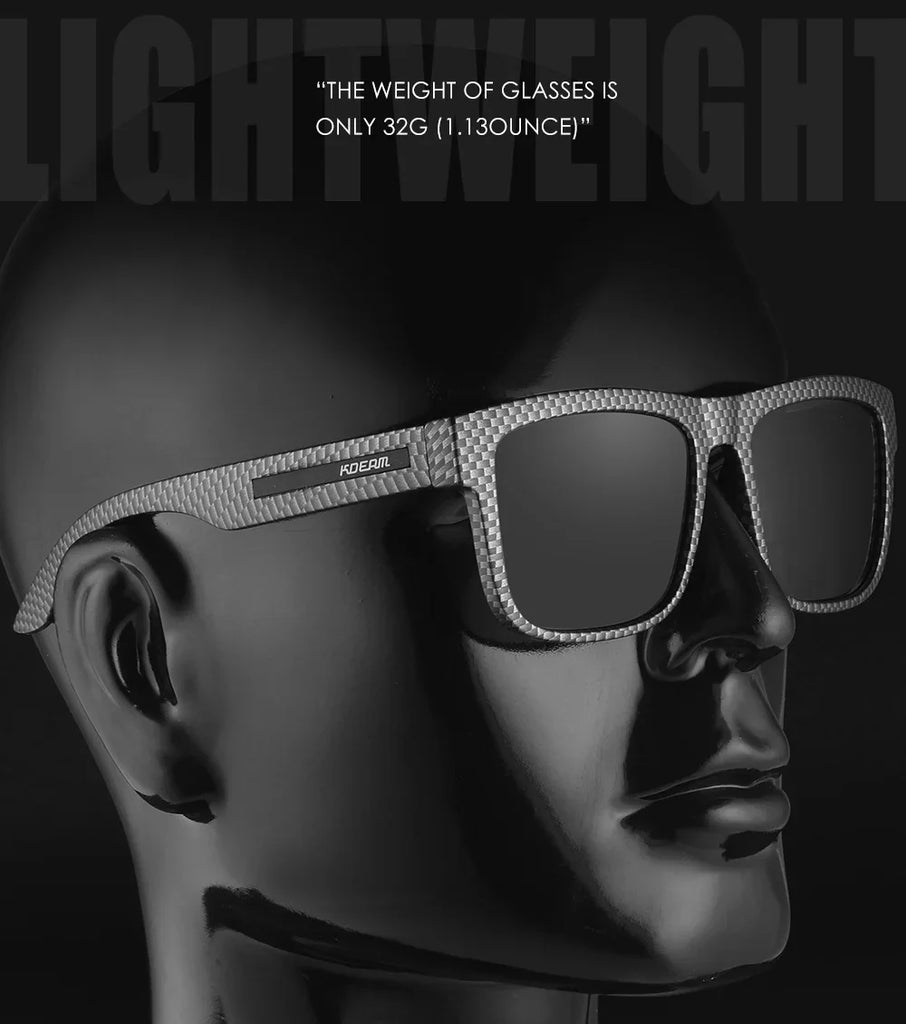 KDEAM Polarized Sunglasses – White Frame UV400 Protection