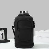 Portable Thermal Water Bottle Bag – Large Capacity Sleeve with Adjustable Shoulder Strap (Black) thumbnail 3