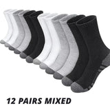 6 or 12 Pairs Men's Outdoor Crew Socks – Breathable, Durable, and Comfortable Fit thumbnail 20