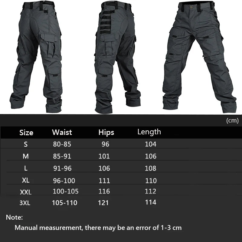 Men’s Military Tactical Cargo Pants – Quick-Dry, Multi-Pocket, Wear-Resistant Combat Trousers