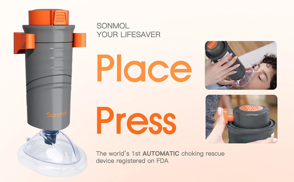 Anti-Choking Rescue Device with 3 Mask Sizes – Emergency Airway Clearing Kit for Adults & Kids