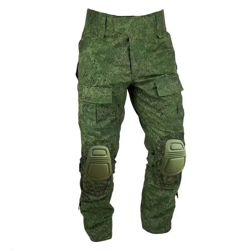 Men’s Tactical Combat Pants with Knee Pads – Camouflage Military-Grade Cargo Trousers for Hunting, Trekking & Outdoor Survival