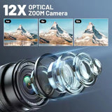 4K HD Digital Camera with Auto Focus & 12X Optical Zoom – 72MP Vlogging Camera for YouTube & Photography thumbnail 2