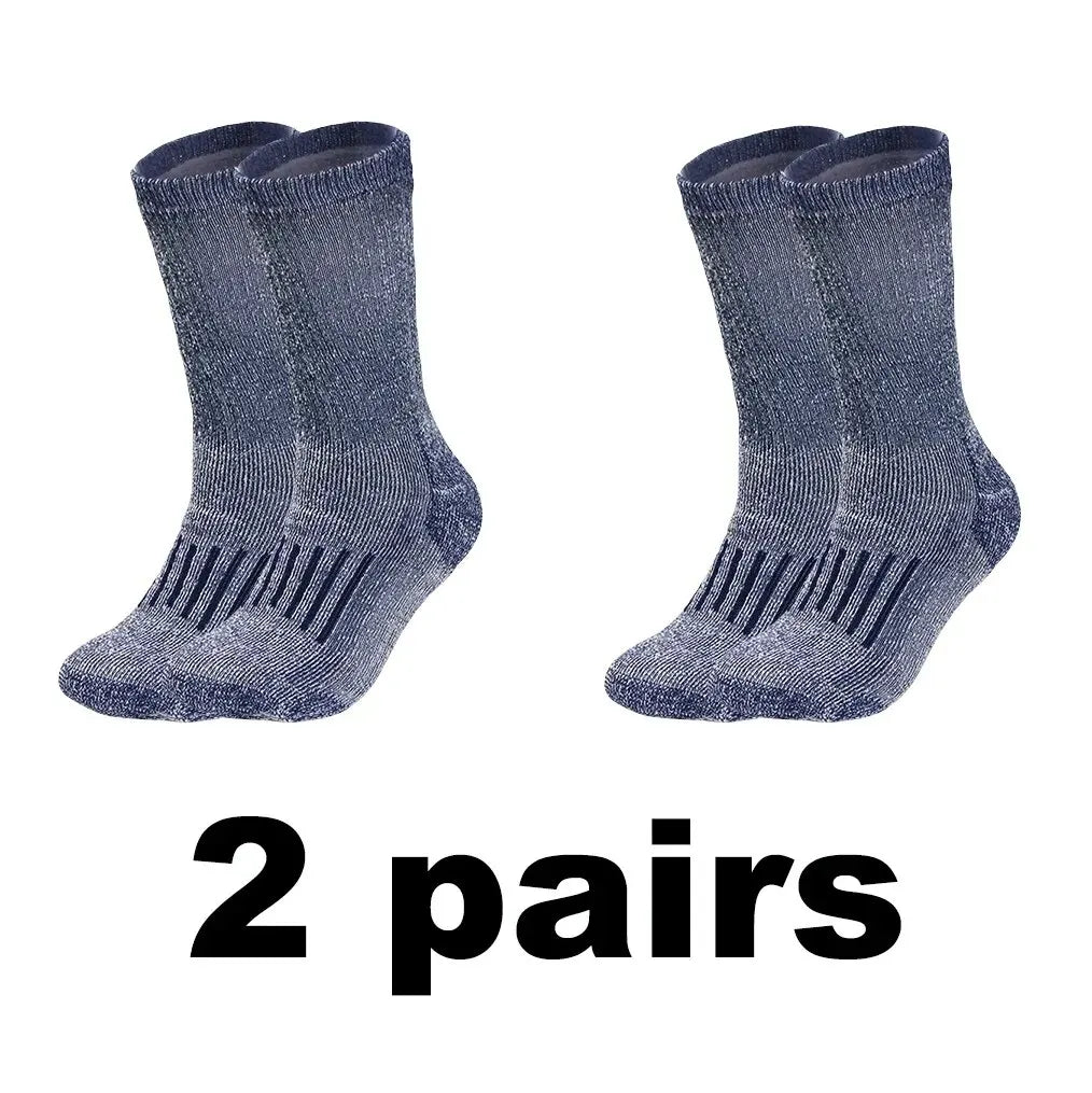 Men’s Merino Wool Thermal Socks – Thickened Winter Hiking & Mountaineering Socks | Breathable, Cushioned, Odor-Resistant