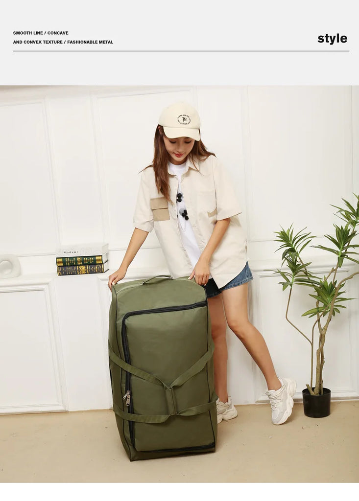 Camouflage Waterproof Oxford Travel Duffle Bag – Large Capacity Moving & Storage Bag