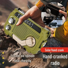Hand Crank Emergency Weather Radio with Bluetooth – Solar/USB Rechargeable, Portable Power Bank
