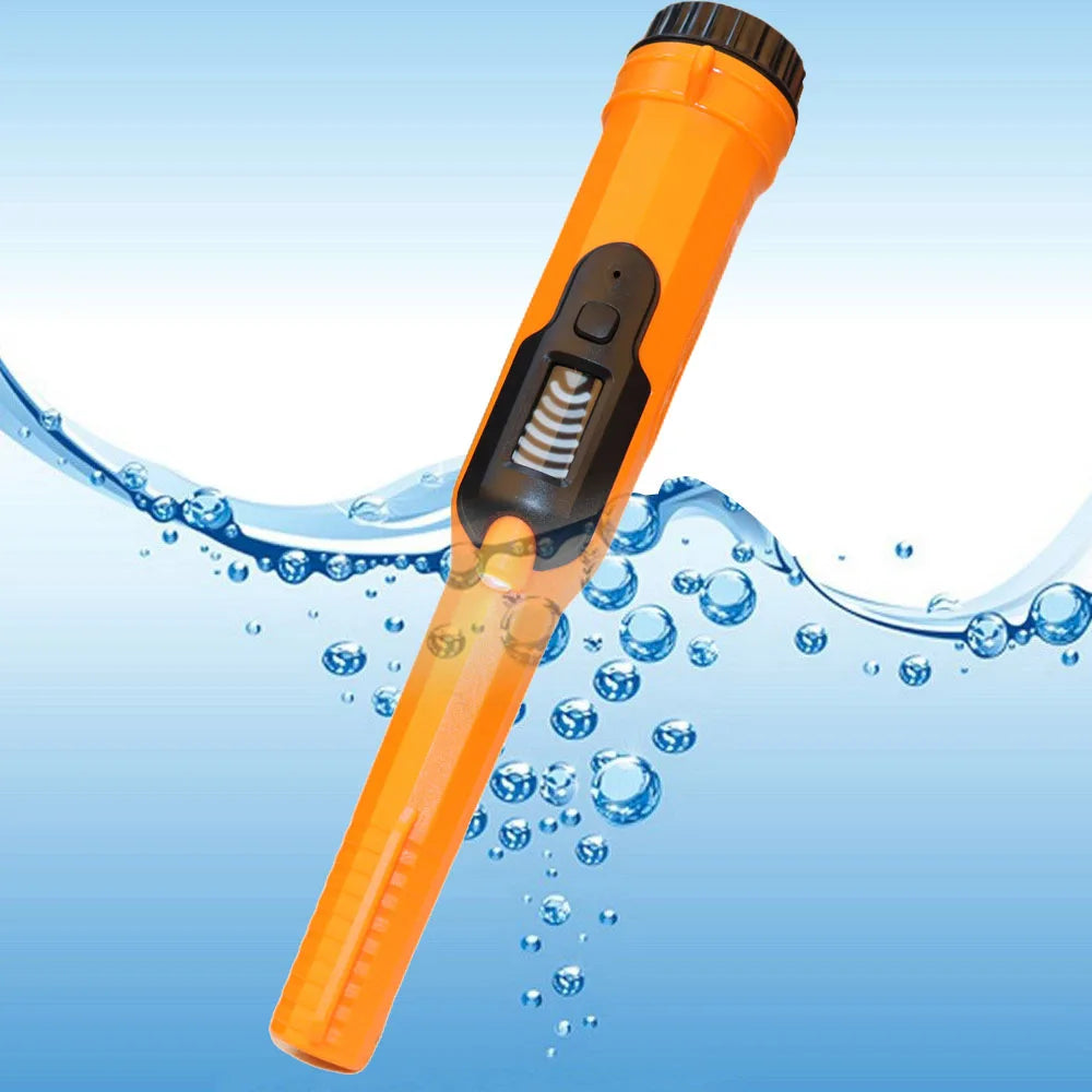 HS-16 Fully Waterproof Pinpointer Metal Detector with LED Light – 360° Detection & Vibration Alert, IP68 Rated