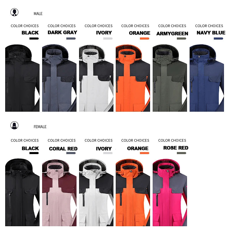 CHRLCK Women's Waterproof Hiking Jacket – Windproof, Quick-Dry Outdoor Shell with Custom Logo Option