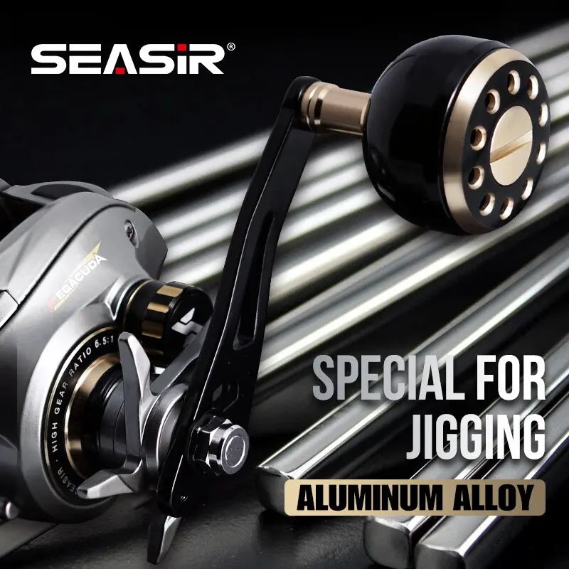 SeaSir Megacuda Baitcasting Reel β 15KG Drag, 9+1BB, 6.5:1 Gear Ratio, Deep Spool Aluminum & Carbon Jigging Reel for Saltwater Fishing