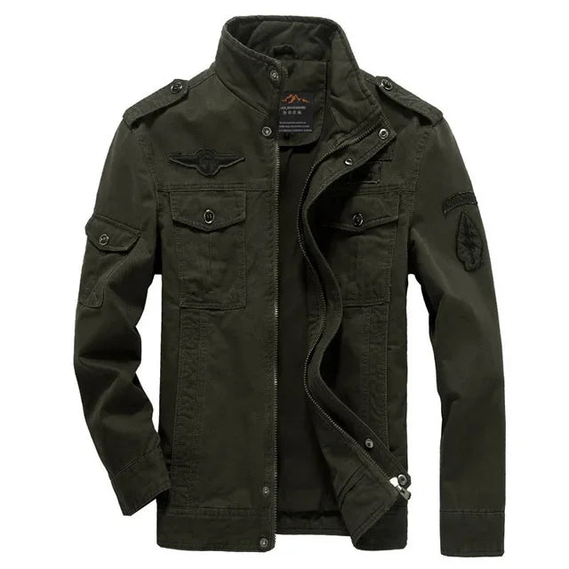 Men’s Plus Size Military Cargo Jacket – Spring & Autumn | Sizes M–6XL | Lightweight, Breathable, Tactical Style
