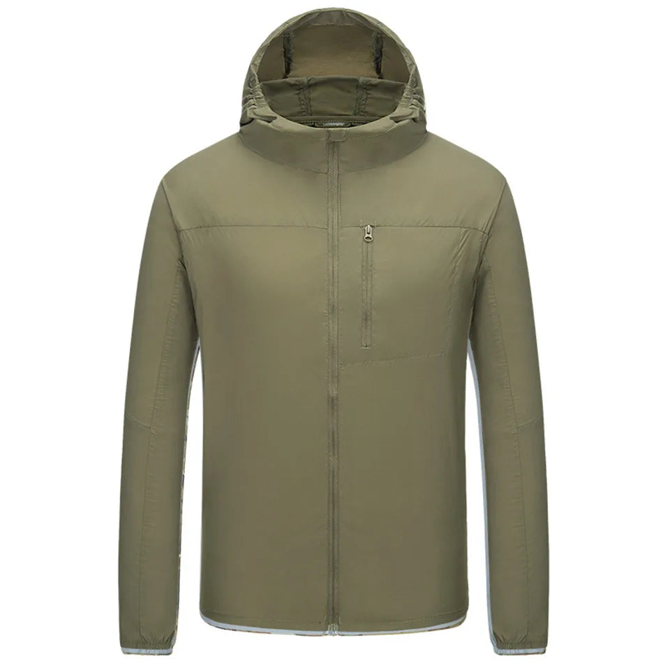 Men’s Tactical Sun-Protective Hiking Jacket – Lightweight, Waterproof, Quick-Dry Outdoor Shell