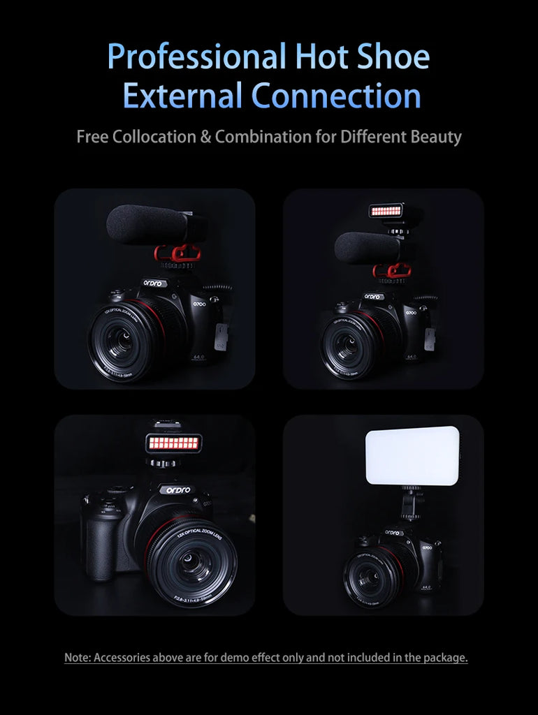 Ordro G700 4K Digital Camera – 12x Optical Zoom Camcorder for Photography & Vlogging