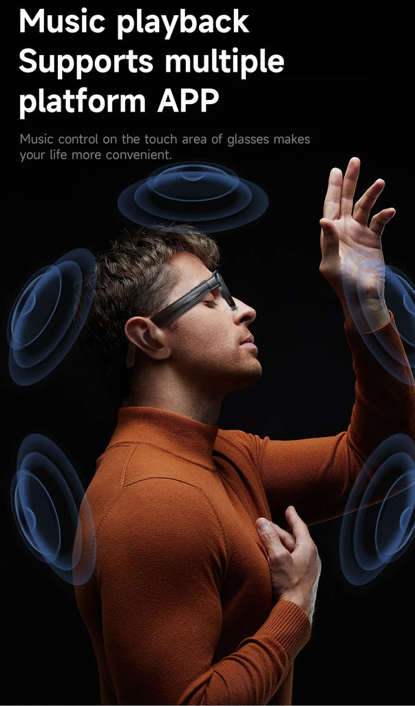 LIGE AI Smart Glasses with 8MP Camera – WIFI & Bluetooth Real-Time Transmission