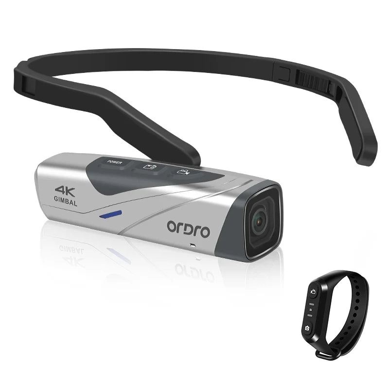 Ordro EP8 Head-Mounted 4K Action Camera – Hands-Free Vlogging, Filmmaking & Adventure Recording