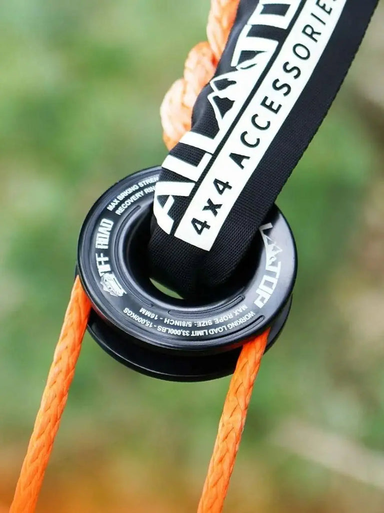 48,300 lbs Synthetic Soft Shackle & 66,000 lbs Recovery Ring Set – Heavy-Duty Off-Road Winch Recovery Kit (2 PCS)