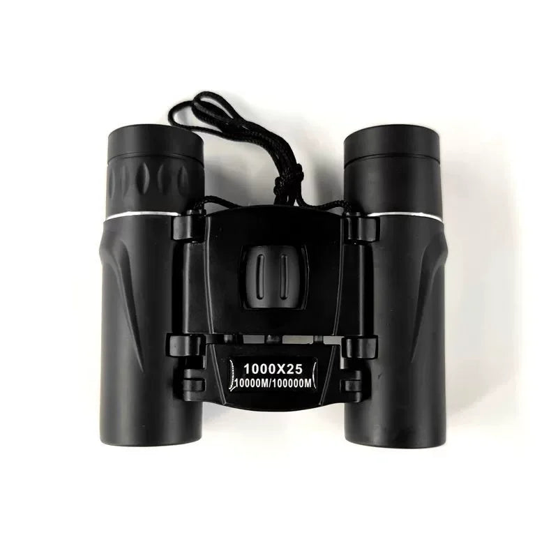 900x HD Long-Range Binoculars – Compact Folding Mini Telescope with BAK4 Prism & FMC Optics (Black)