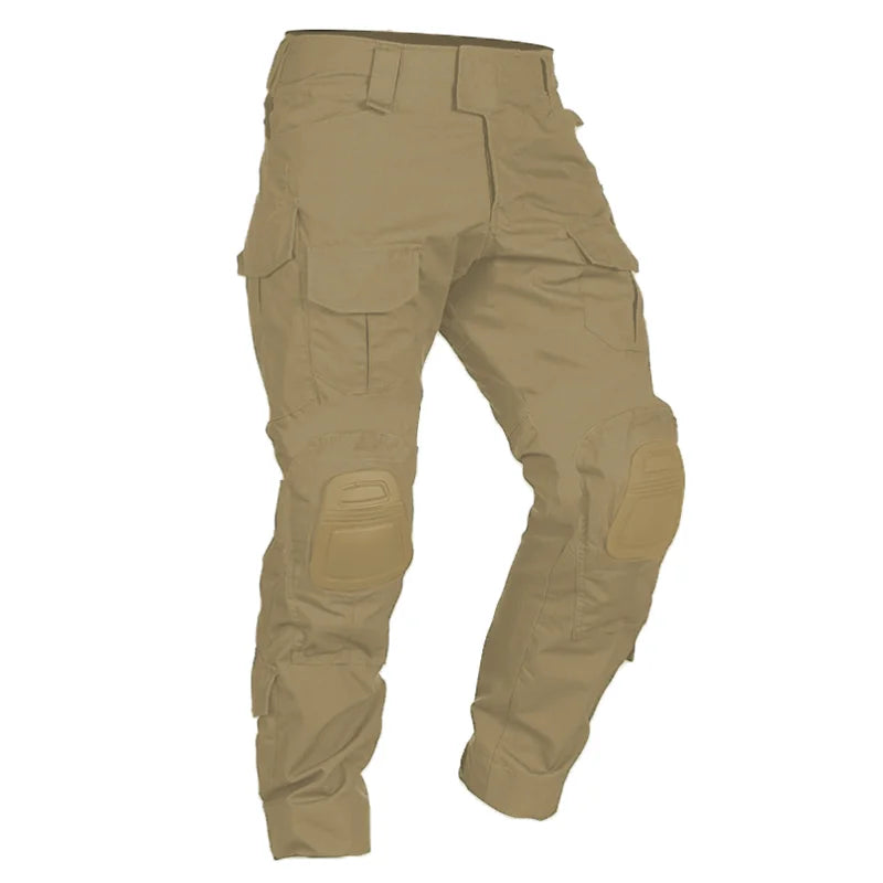 Men’s Tactical Combat Pants with Knee Pads – Camouflage Military-Grade Cargo Trousers for Hunting, Trekking & Outdoor Survival