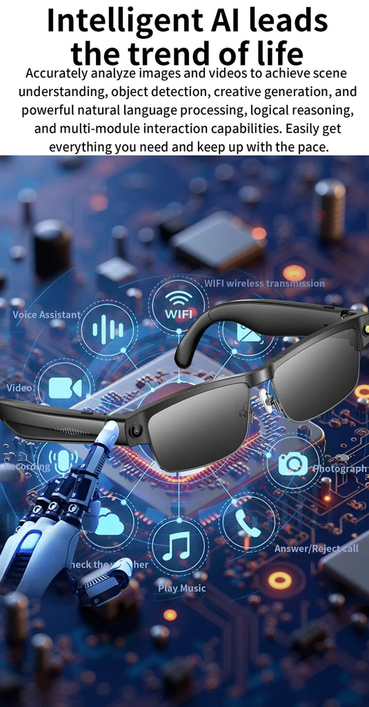 Xiaomi 2025 Smart Glasses – Men’s & Women’s Bluetooth Sunglasses with Voice Control and MR Holographic Display