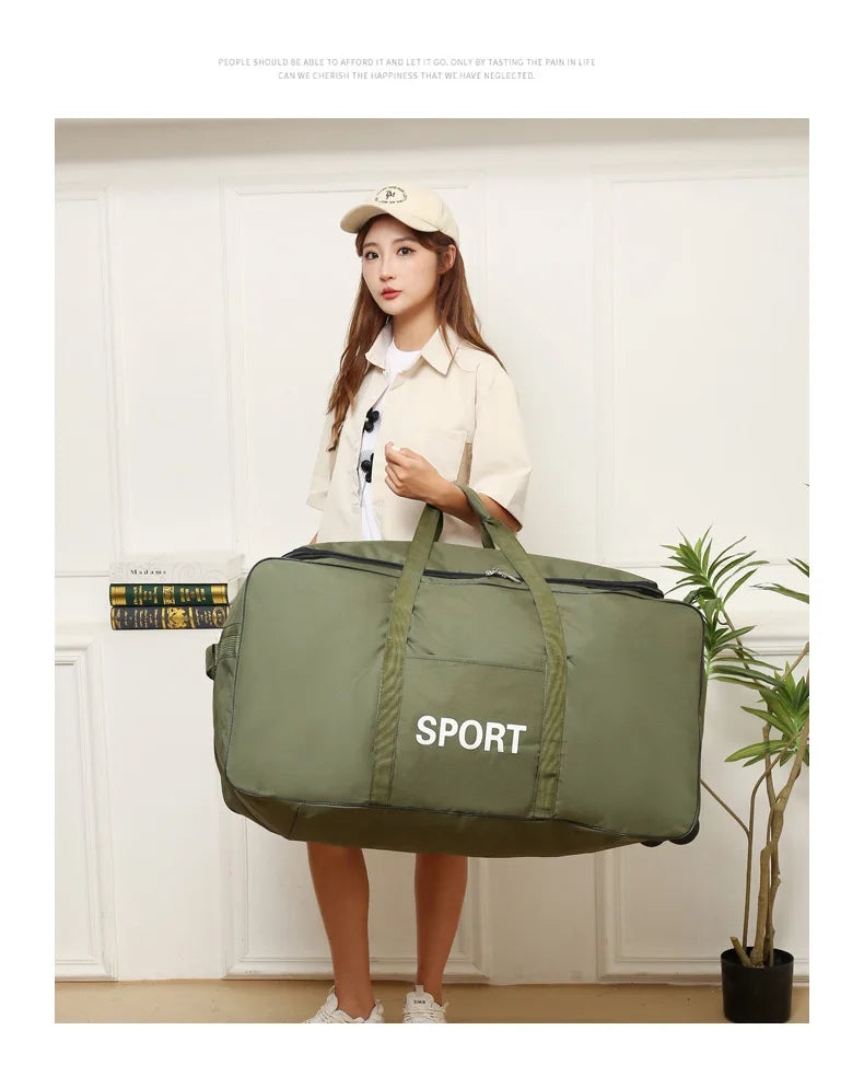 Camouflage Waterproof Oxford Travel Duffle Bag – Large Capacity Moving & Storage Bag