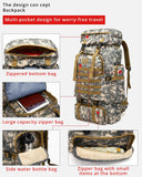 Rilibegan 70L Tactical Hiking Backpack – Camouflage, Waterproof thumbnail 14