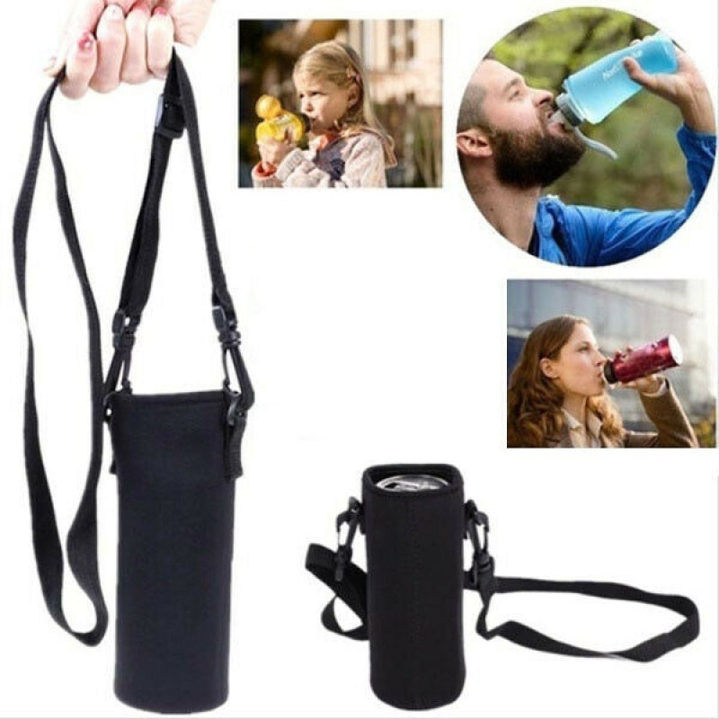 Neoprene Water Bottle Carrier with Strap – Insulated Sleeve for 610ml–1500ml Bottles (Black or Camouflage)