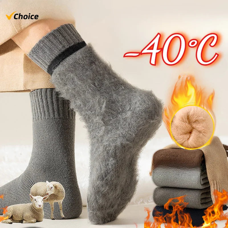 Winter Thermal Socks for Men & Women – Insulated Cold Weather Hiking Socks (Multiple Pairs Available)