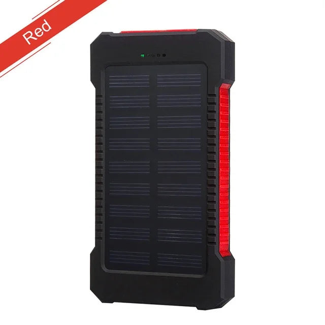 200,000mAh Solar Power Bank β Heavy-Duty Outdoor Backup Charger with Dual USB, LED Flashlight & Compass