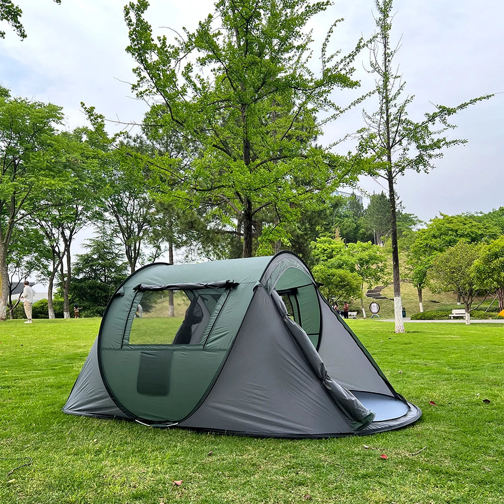Quick-Open Pop-Up Tent for 5–8 People – Waterproof Hand-Throw Camping & Boat Tent (4-Season, Double Layer)
