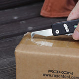 ROXON S504G Mini Folding Multi-Tool Knife with Scissors β Interchangeable, Locking Blade for Outdoor & Camping thumbnail 5