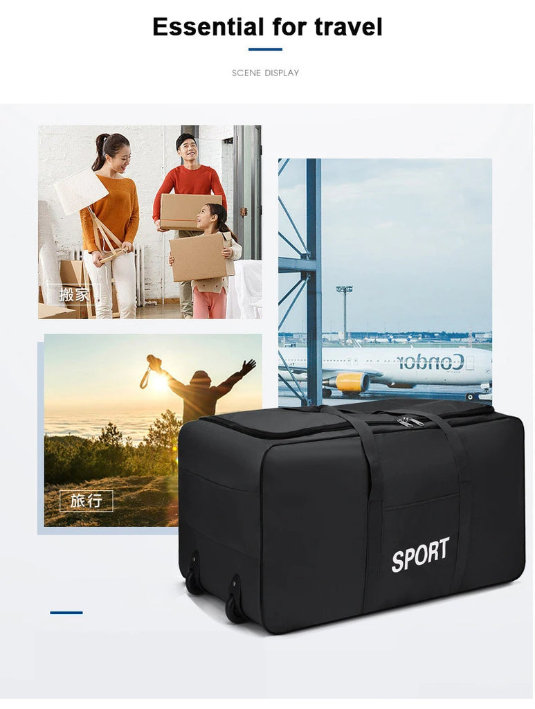 Camouflage Waterproof Oxford Travel Duffle Bag – Large Capacity Moving & Storage Bag