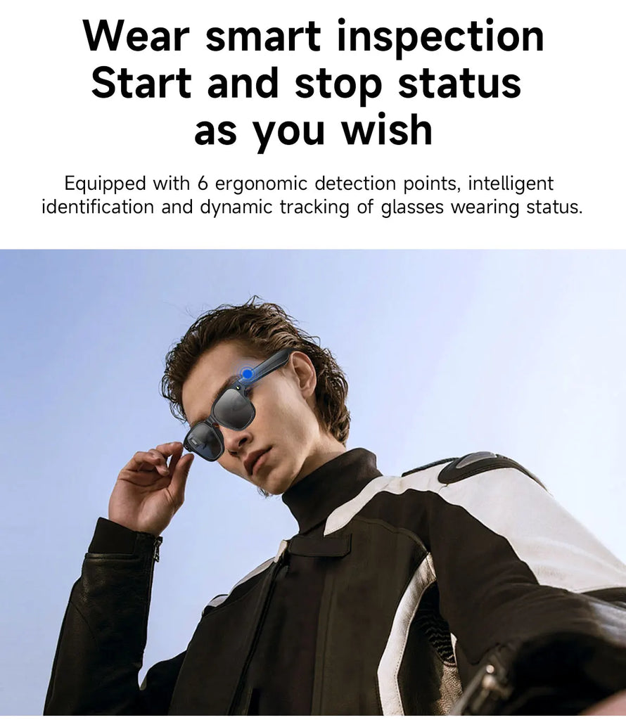 LIGE AI Smart Glasses with 8MP Camera – WIFI & Bluetooth Real-Time Transmission