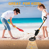 7.4" Waterproof Kids Metal Detector – Lightweight, Adjustable Gold Finder with LCD Screen (24"–35") thumbnail 5
