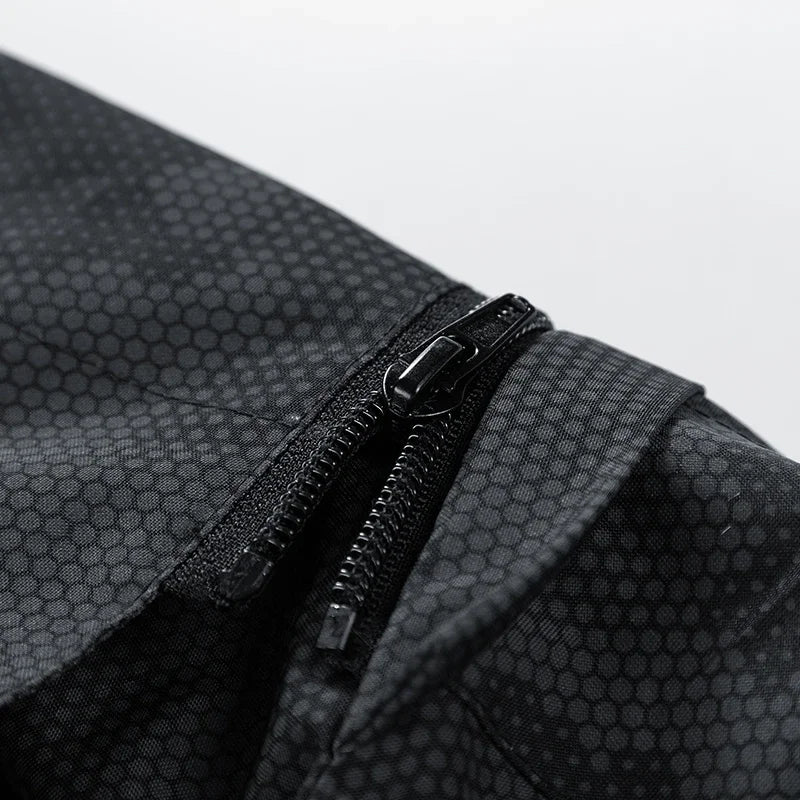 Men’s Hooded Waterproof Hiking Jacket – Windproof Outdoor Bomber with Detachable Hood