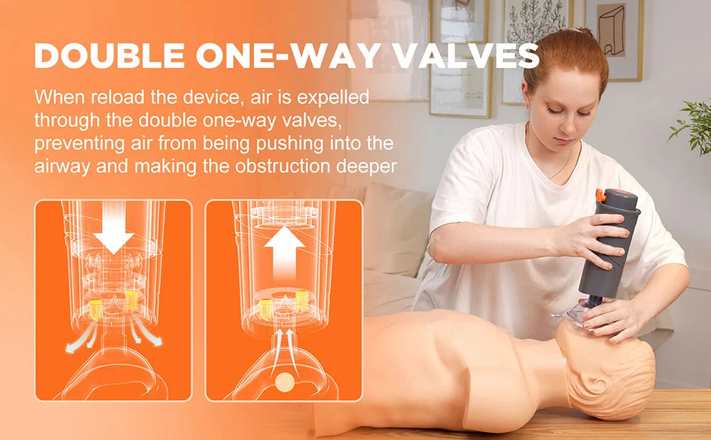 Anti-Choking Rescue Device with 3 Mask Sizes – Emergency Airway Clearing Kit for Adults & Kids