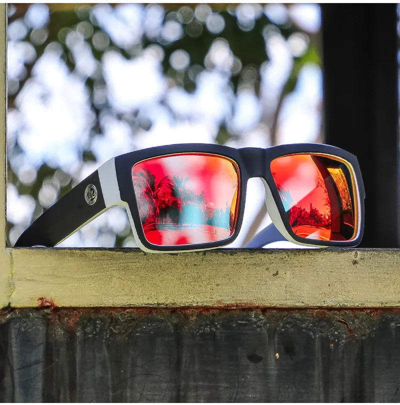 KDEAM All-Black Polarized Sunglasses – Unisex Square Frame | UV400 Protection for Fishing, Driving & Outdoor Adventure