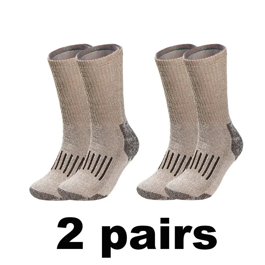 Men’s Merino Wool Thermal Socks – Thickened Winter Hiking & Mountaineering Socks | Breathable, Cushioned, Odor-Resistant
