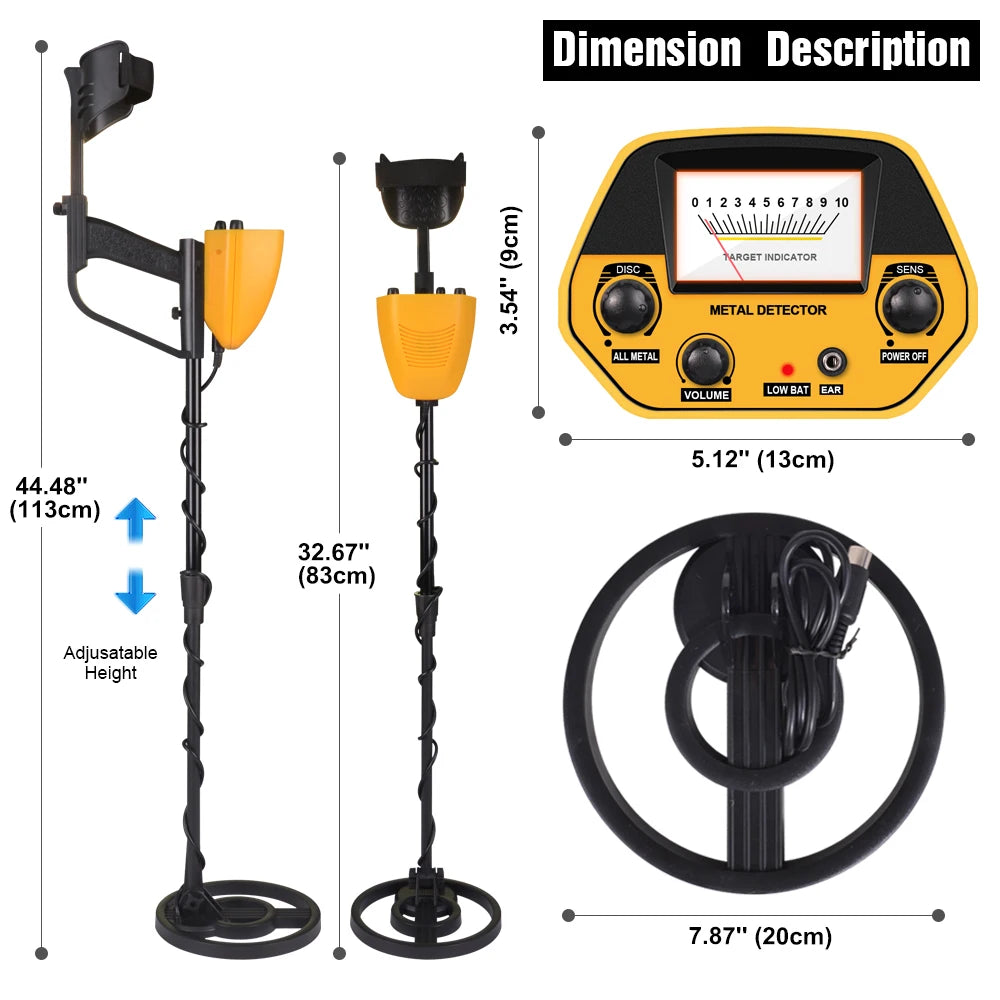 TIANXUN MD-5090 Professional Waterproof Metal Detector – LCD Display, Gold & Treasure Detection, Dual Mode (IP68 Rated)