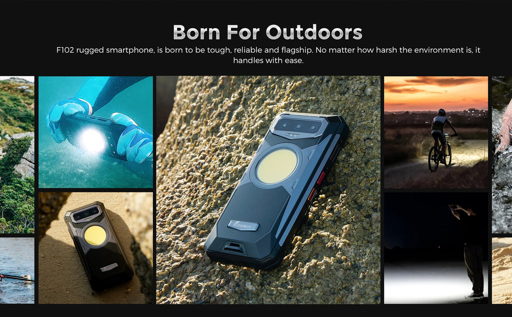 FOSSiBOT F102 Rugged Smartphone – 16500mAh Battery, 20GB+256GB, Android 13, 120Hz 6.58" FHD+ Display, Helio G99, 108MP Camera, NFC