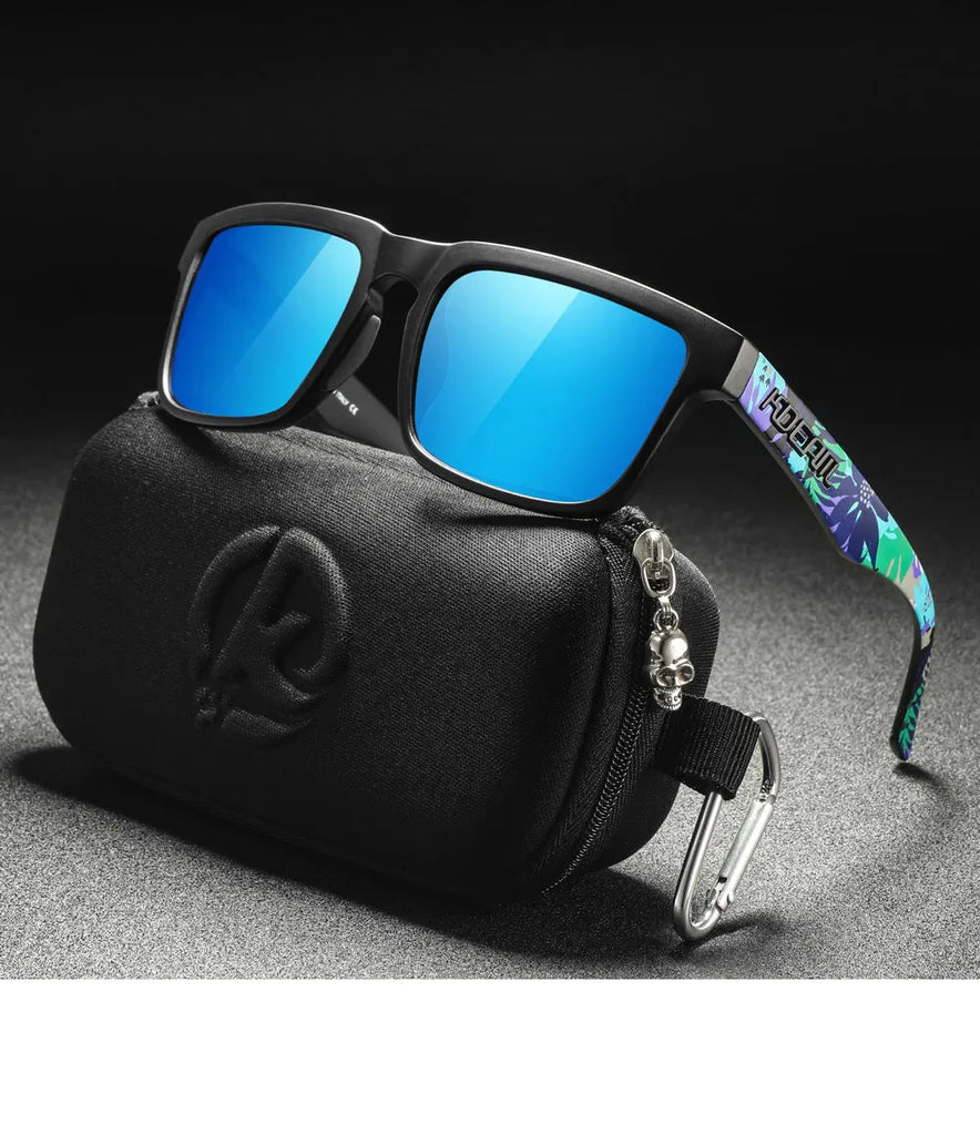 KDEAM Polarized Sunglasses – Unisex Square Frame UV400 Outdoor Eyewear (Red Mirror Lens, Model KD332)