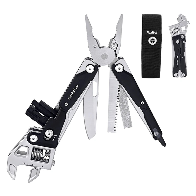 NexTool W4 11-in-1 Multi-Tool – Adjustable Wrench, Pliers, Knife & Saw | Compact Survival Hand Tool