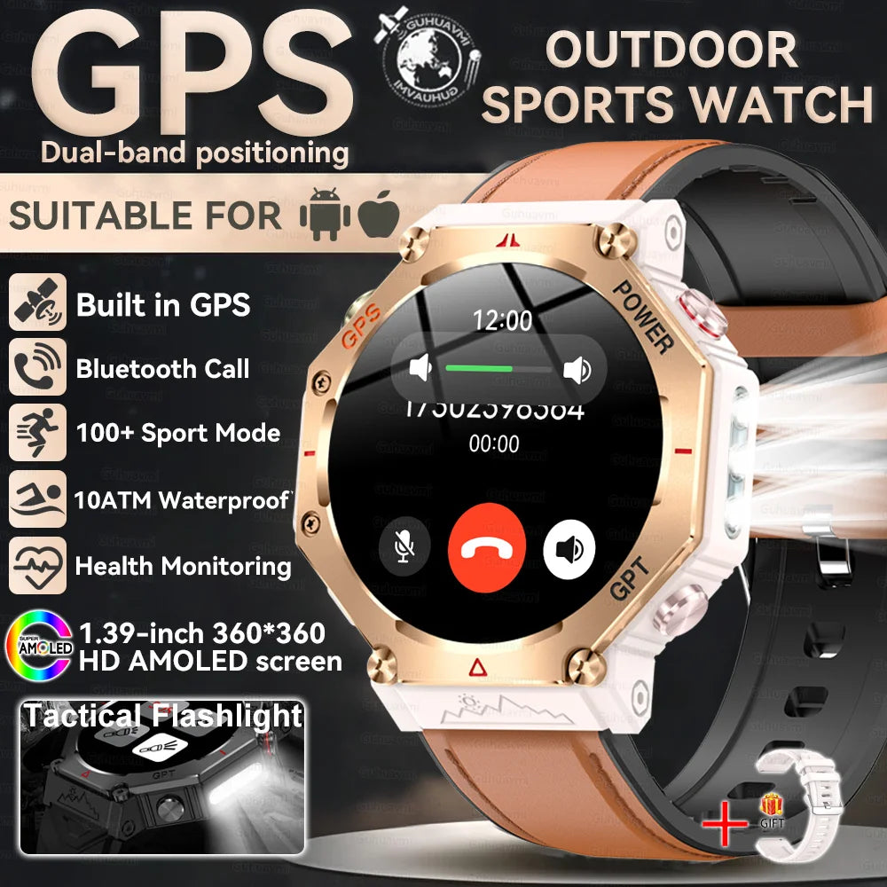 T-Rex 3 Military Smart Watch β Built-in GPS, Compass, Barometer & 10ATM IP69K Waterproof Performance