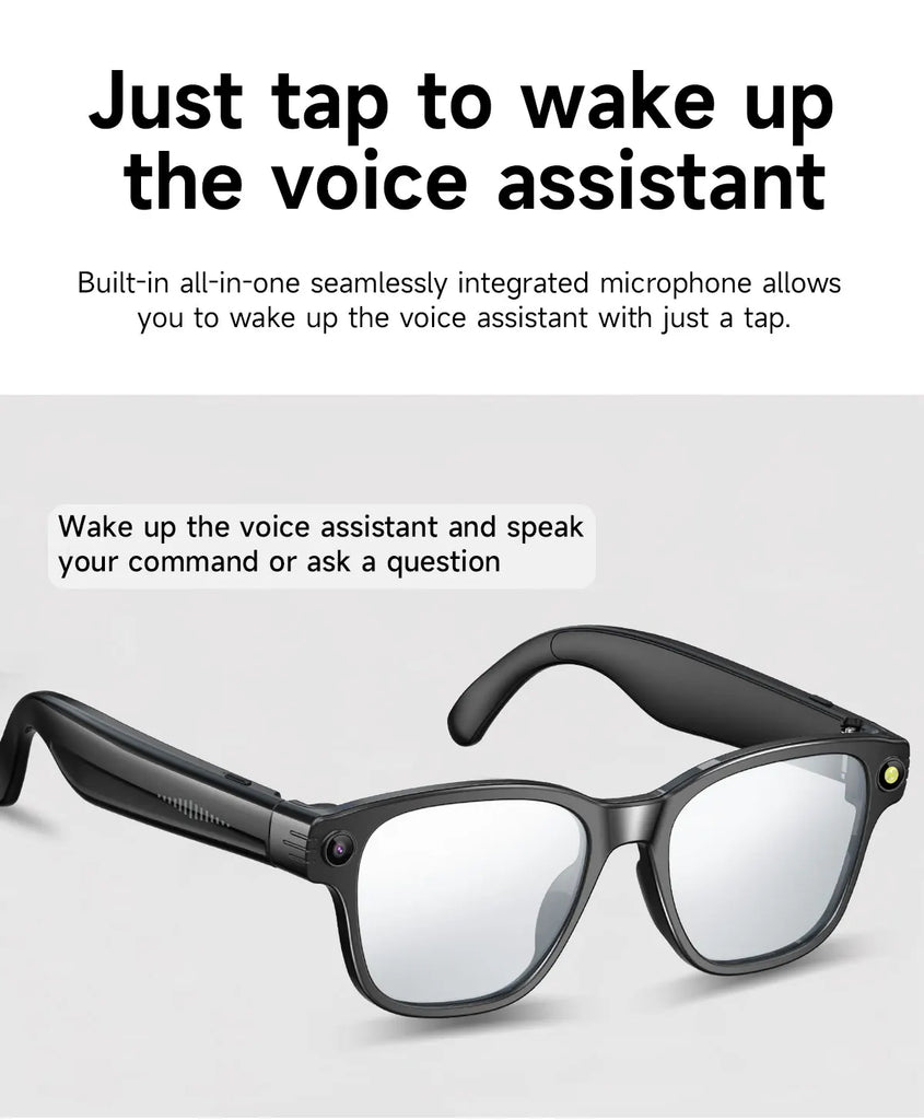 LIGE AI Smart Glasses with 8MP Camera – WIFI & Bluetooth Real-Time Transmission